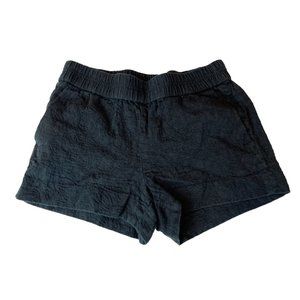 J. Crew Womens Floral Jacquard Embossed Boardwalk Pull On Shorts Black Size 00